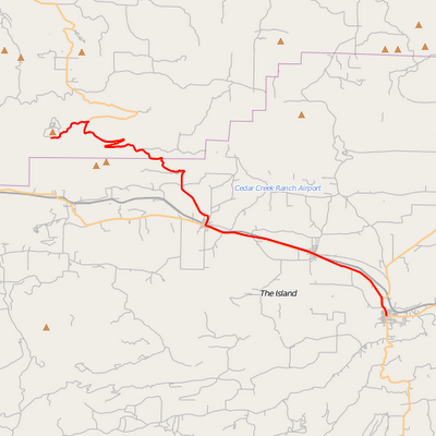 Route map for todays ride